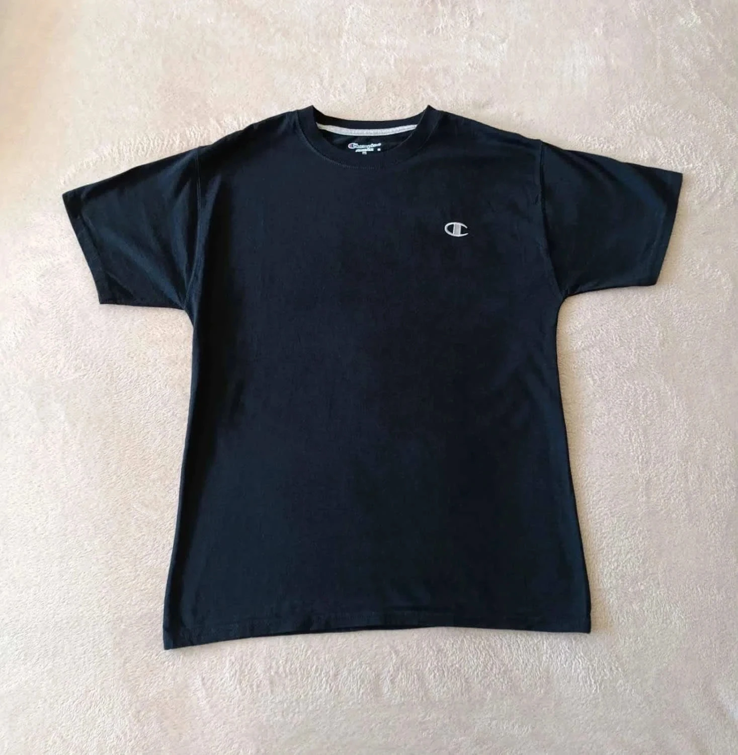 Champion Authentic black T-Shirt Embroidered Logo Size M – photo 2